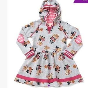 Matilda Jane White & Pink Floral Lazy Sunday Hooded A-Line Dress - Girls 6